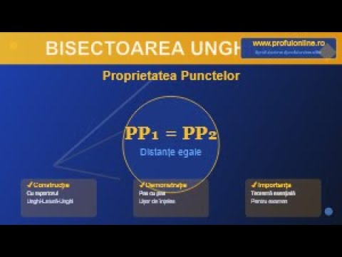 Bisectoarea Unghiului - Proprietatea Punctelor pe Bisectoare | Matematică cu Ștefan