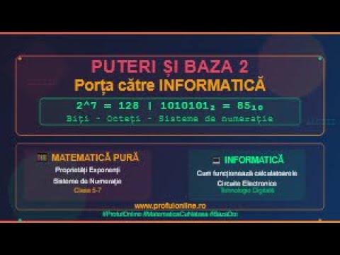 Puteri și Baza 2 - De la Matematică la Informatică | Cum Funcționează Calculatoarele | Clasa 5-7