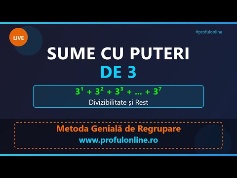 Sume cu puteri de 3 - Divizibilitate și Rest
